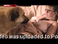 Big tits mature Sex with dog