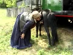 Nasty zoo porn scene in the old barn